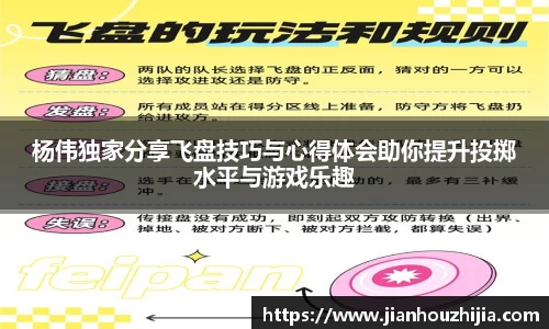 杨伟独家分享飞盘技巧与心得体会助你提升投掷水平与游戏乐趣